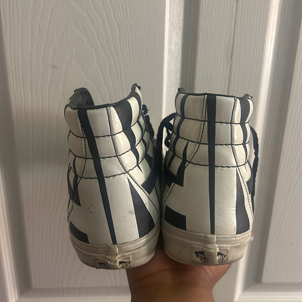 Black and white vans